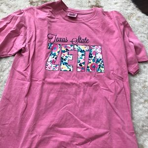 Zeta Tau Alpha floral T-shirt